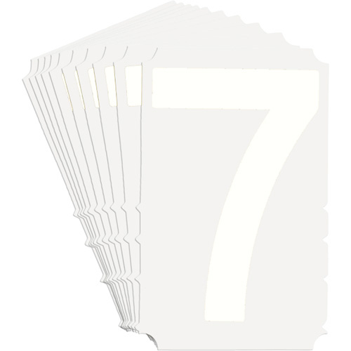 Brady 5170P-7 Quick-Align® Individual Gothic Number and Letter Labels Quick-Align<sup>®</sup> Individual Gothic Number and Letter Labels, 7, 4" H, White - Pack of 10