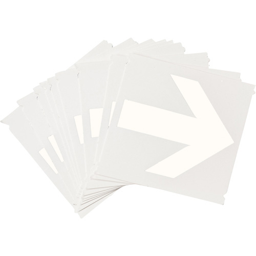 Brady 5170P-ARO Quick-Align® Individual Gothic Number and Letter Labels Quick-Align<sup>®</sup> Individual Gothic Number and Letter Labels, Arrow Symbol, 4" H, White - Pack of 10