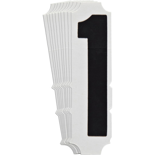 Brady 5180P-1 Quick-Align® Individual Gothic Number and Letter Labels Quick-Align<sup>®</sup> Individual Gothic Number and Letter Labels, 1, 6" H, Black - Pack of 10