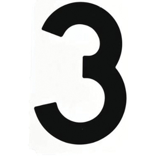 Brady 5180P-3 Quick-Align® Individual Gothic Number and Letter Labels Quick-Align<sup>®</sup> Individual Gothic Number and Letter Labels, 3, 6" H, Black - Pack of 10