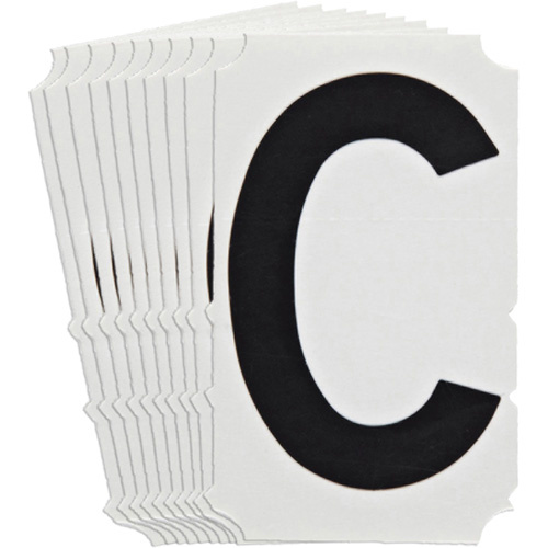 Brady 5180P-C Quick-Align® Individual Gothic Number and Letter Labels Quick-Align<sup>®</sup> Individual Gothic Number and Letter Labels, C, 6" H, Black - Pack of 10