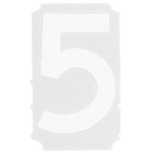 Brady 5210P-5 Quick-Align® Individual Gothic Number and Letter Labels Quick-Align<sup>®</sup> Individual Gothic Number and Letter Labels, 5, 6" H, White - Pack of 10
