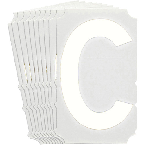 Brady 5210P-C Quick-Align® Individual Gothic Number and Letter Labels Quick-Align<sup>®</sup> Individual Gothic Number and Letter Labels, C, 6" H, White - Pack of 10