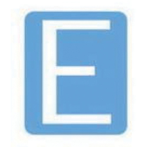 Brady 5210P-E Quick-Align® Individual Gothic Number and Letter Labels Quick-Align<sup>®</sup> Individual Gothic Number and Letter Labels, E, 6" H, White - Pack of 10