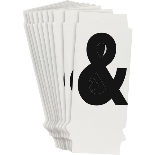 Brady 8200P-& Quick-Align® Individual Number and Letter Labels Quick-Align<sup>®</sup> Individual Number and Letter Labels, Ampersand (&), 1" H, Black - Pack of 10