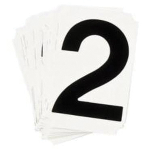 Brady 8200P-2 Quick-Align® Individual Number and Letter Labels Quick-Align<sup>®</sup> Individual Number and Letter Labels, 2, 1" H, Black - Pack of 10