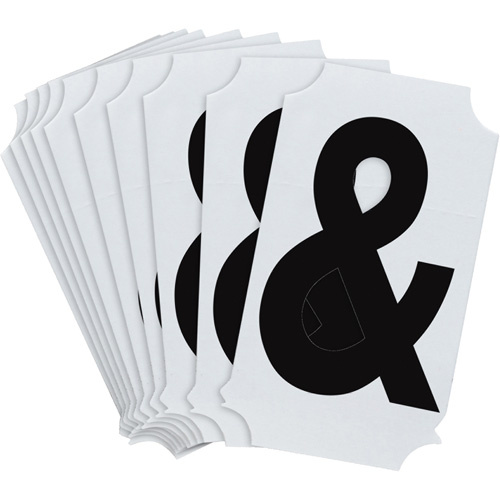 Brady 8210P-& Quick-Align® Individual Number and Letter Labels Quick-Align<sup>®</sup> Individual Number and Letter Labels, Ampersand (&), 2" H, Black - Pack of 10