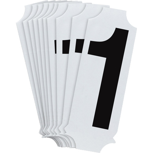 Brady 8210P-1 Quick-Align® Individual Number and Letter Labels Quick-Align<sup>®</sup> Individual Number and Letter Labels, 1, 2" H, Black - Pack of 10