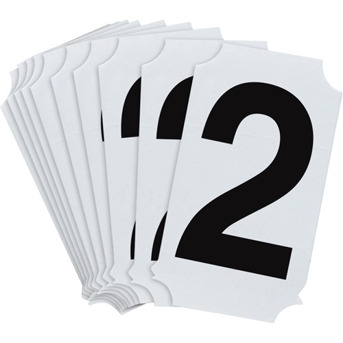 Brady 8210P-2 Quick-Align® Individual Number and Letter Labels Quick-Align<sup>®</sup> Individual Number and Letter Labels, 2, 2" H, Black - Pack of 10
