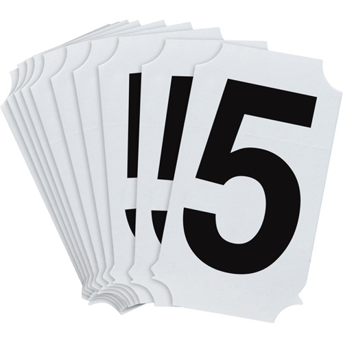 Brady 8210P-5 Quick-Align® Individual Number and Letter Labels Quick-Align<sup>®</sup> Individual Number and Letter Labels, 5, 2" H, Black - Pack of 10