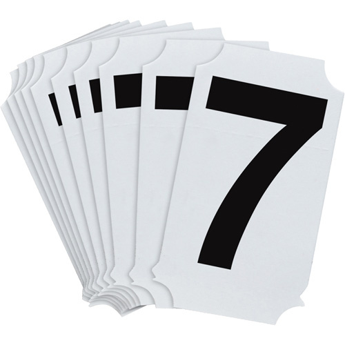 Brady 8210P-7 Quick-Align® Individual Number and Letter Labels Quick-Align<sup>®</sup> Individual Number and Letter Labels, 7, 2" H, Black - Pack of 10