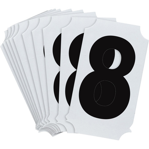 Brady 8210P-8 Quick-Align® Individual Number and Letter Labels Quick-Align<sup>®</sup> Individual Number and Letter Labels, 8, 2" H, Black - Pack of 10