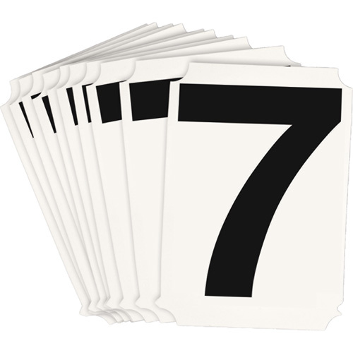 Brady 8215P-7 Quick-Align® Individual Number and Letter Labels Quick-Align<sup>®</sup> Individual Number and Letter Labels, 7, 3" H, Black - Pack of 10