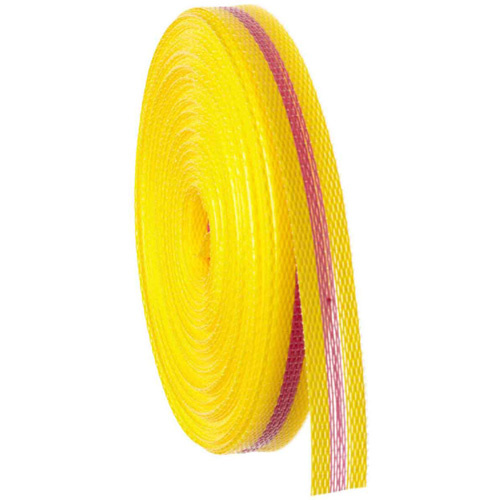 Brady 91173 Woven Barricade Tape, 3/4" W x 150' L, 3 mils, Magenta on Yellow-(Each)