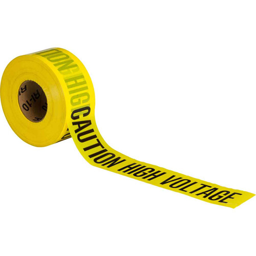 Brady 91220 Barricade Tape Barricade Tape, English, 3" W x 200' L, 3 mils, Black on Yellow - Each