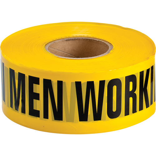 Brady 91452 Barricade Tape Barricade Tape, English, 3" W x 1000' L, 3.5 mils, Black on Yellow - Each