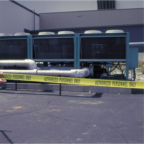 Brady 91462 Barricade Tape Barricade Tape, English, 3" W x 1000' L, 2 mils, Black on Yellow - Each