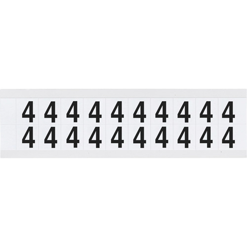 Brady 2853367 Individual Number and Letter Labels Individual Number and Letter Labels, 4, 5/8" H, Black on White - Each