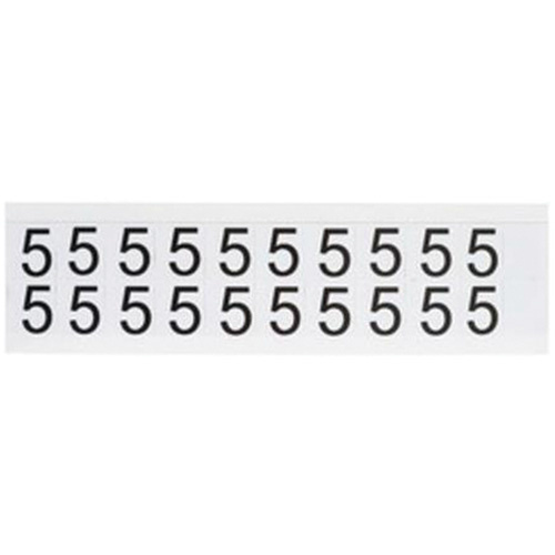 Brady 2853397 Individual Number and Letter Labels Individual Number and Letter Labels, 5, 5/8" H, Black on White - Each