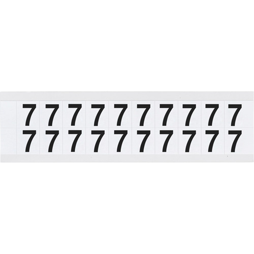 Brady 2853458 Individual Number and Letter Labels Individual Number and Letter Labels, 7, 5/8" H, Black on White - Each