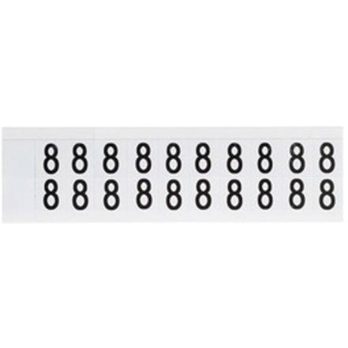 Brady 2853489 Individual Number and Letter Labels Individual Number and Letter Labels, 8, 5/8" H, Black on White - Each