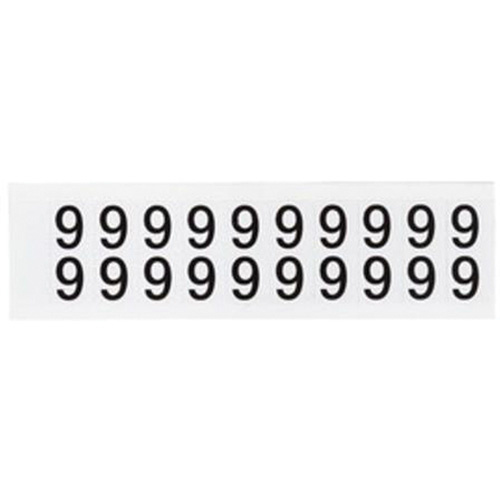 Brady 2853520 Individual Number and Letter Labels Individual Number and Letter Labels, 9, 5/8" H, Black on White - Each