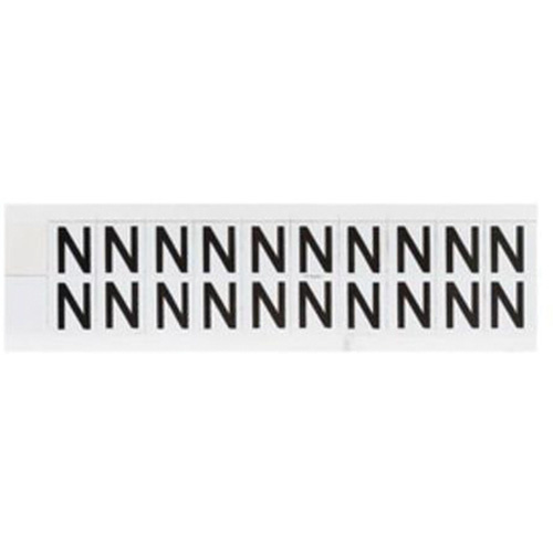 Brady 9712-N Individual Number & Letter Labels Individual Number & Letter Labels, N, 5/8" H, Black on White - Each