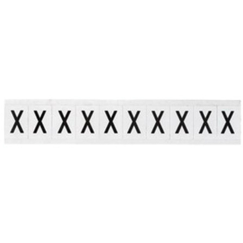 Brady 9713-X Individual Number & Letter Labels Individual Number & Letter Labels, X, 1" H, Black on White - Each