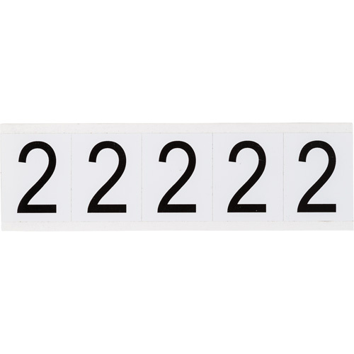 Brady 2854038 Individual Number and Letter Labels Individual Number and Letter Labels, 2, 2" H, Black on White - Each