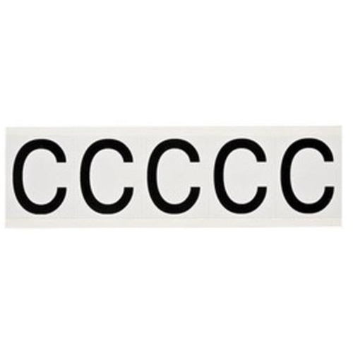 Brady 9714-C Individual Number and Letter Labels Individual Number and Letter Labels, C, 2" H, Black on White - Each