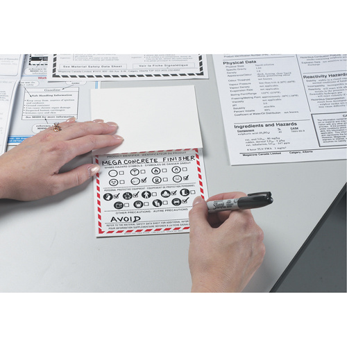 Brady  08656  WHIMIS OTS Labels, Vinyl, Sheet, 5" L x 5" W - Pack of 25