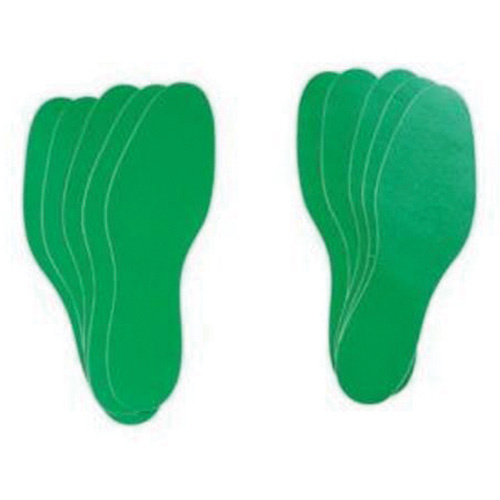 Brady 31551 Floor Marking Labels Floor Marking Labels, Footprint, 12" L x 3.75" W, Green, Vinyl - Pack