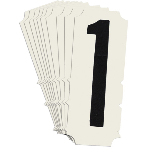 Brady 6450P-1 Quick-Align® Individual Gothic Number and Letter Labels Quick-Align<sup>®</sup> Individual Gothic Number and Letter Labels, 1, 2" H, Black - Pack of 10