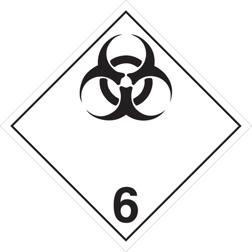 Incom Top Tape & Label TT620A Infectious Substances Placard Infectious Substances Placard, Aluminum - Each