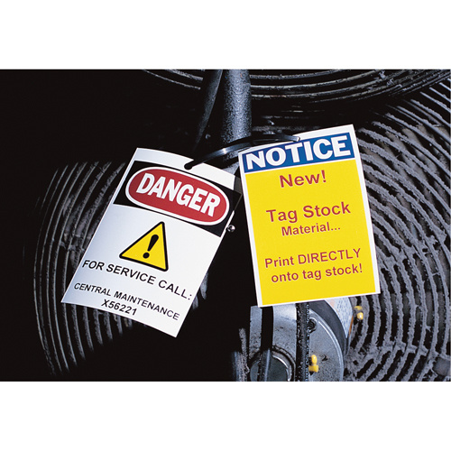 Brady 76714 Printer Tape Printer Tape, Tag Stock Supply Non-Adhesive, White, 4.25" Width - Each