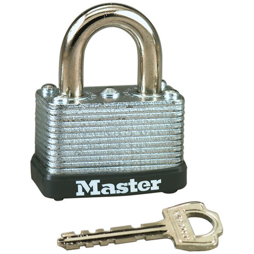 Master Lock 22KA KEY #337 Warded Padlock Warded Padlock, Keyed Alike, Laminated Steel, 1-1/2" Width - Each