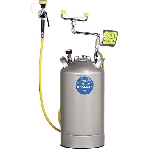 Bradley S19-788 Portable Eyewash Station, Pressurized, 15 gal. Capacity, Meets ANSI Z358.1-(Each)