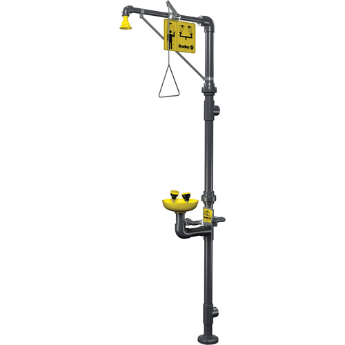 Bradley S19-310PVC Corrosion-Resistant Emergency Shower & Eye/Face Wash Station-(Each)