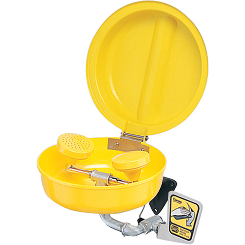Encon 01035415PBC Eye/Face Wash With Cover, Pedestal Installation, Plastic Bowl-(Each)