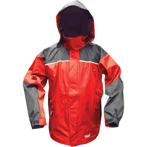 Viking 838CR-L Tempest Classic Outerwear - Jacket Tempest Classic Outerwear - Jacket, Polyester/PVC, Large, Charcoal/Red - Each