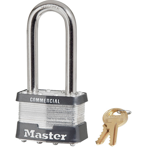 Master Lock 5LJ Commercial Padlock Commercial Padlock, Keyed Different, Laminated Steel, 2" Width - Each