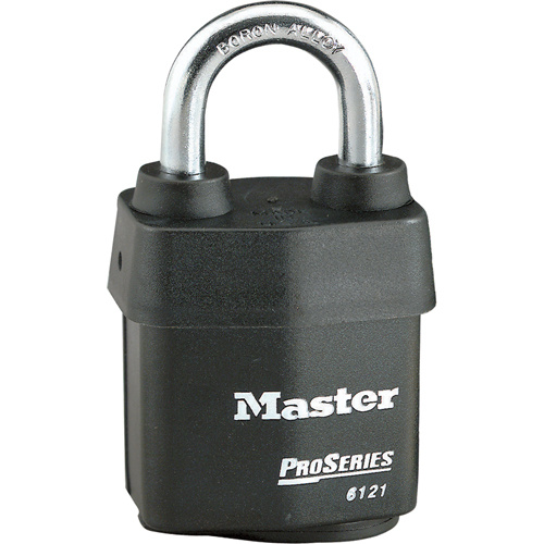 Master Lock 6121 ProSeries® Weather Tough® Padlocks ProSeries<sup>®</sup> Weather Tough<sup>®</sup> Padlocks, Keyed Different, Laminated Steel, 2-1/8" Width - Each