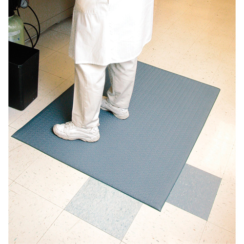 Mat Tech CKAR0048GY Comfort-King Anti-Microbial Mats, Pebbled, 4' x 60' x 3/8", Grey, Sponge-(Each)