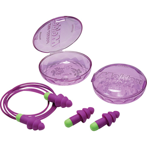 Moldex 6400 Rockets Reusable Earplugs, Uncorded, Bulk - Plastic Case, 27 dB NRR, One-Size-(Box of 50 Pairs)