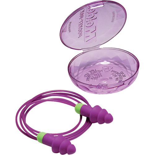 Moldex 6405 Rockets Reusable Earplugs, Corded, Bulk - Plastic Case, 27 dB NRR, One-Size-(Box of 50)