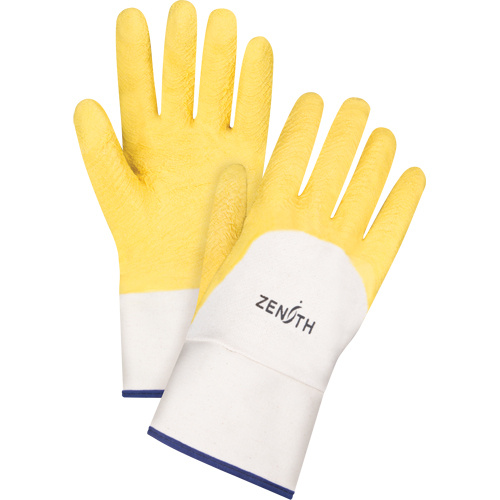 Zenith Safety Products Coated Crinkle Finish Gloves Coated Crinkle Finish Gloves, 10/X-Large, Rubber Latex Coating, Cotton Shell - Pair