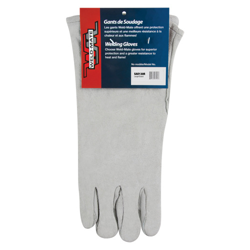 Weld-Mate Standard-Duty Welder's Gloves Standard-Duty Welder's Gloves, Split Cowhide, Size Large - Pair