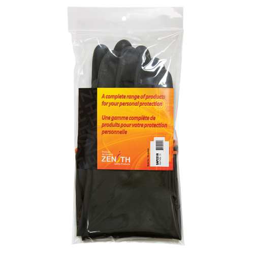 Zenith Safety Products Heavyweight Chemical-Handling Gloves Heavyweight Chemical-Handling Gloves, Size 9, 18" L, Rubber Latex, 30-mil - Pair