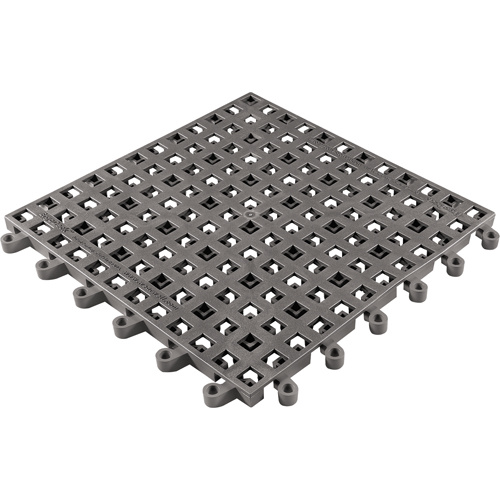 Wearwell 564.78X18X18CH-CS10 ErgoDeck® General Purpose No. 564 Matting ErgoDeck<sup>®</sup> General Purpose No. 564 Matting, PVC, 1-1/2' W x 1-1/2' L, 7/8" Thick, Charcoal - Case of 10