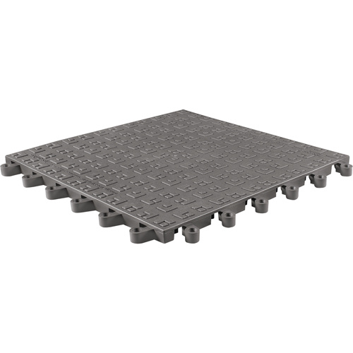 Wearwell 566.78X18X18CH-CS10 ErgoDeck® Soft No. 566 Matting ErgoDeck<sup>®</sup> Soft No. 566 Matting, PVC, 1-1/2' W x 1-1/2' L, 7/8" Thick, Charcoal - Case of 10